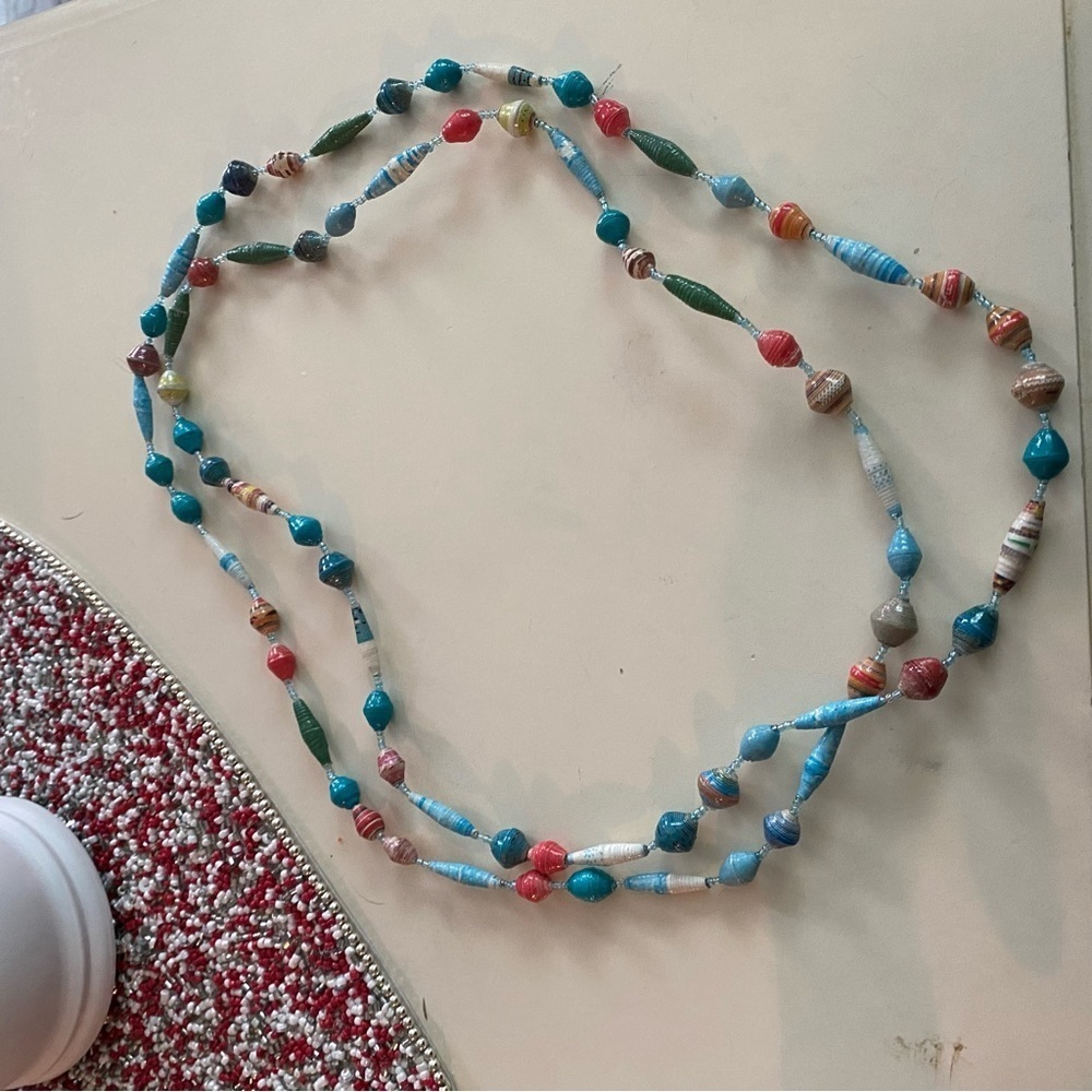 Bright bead necklace